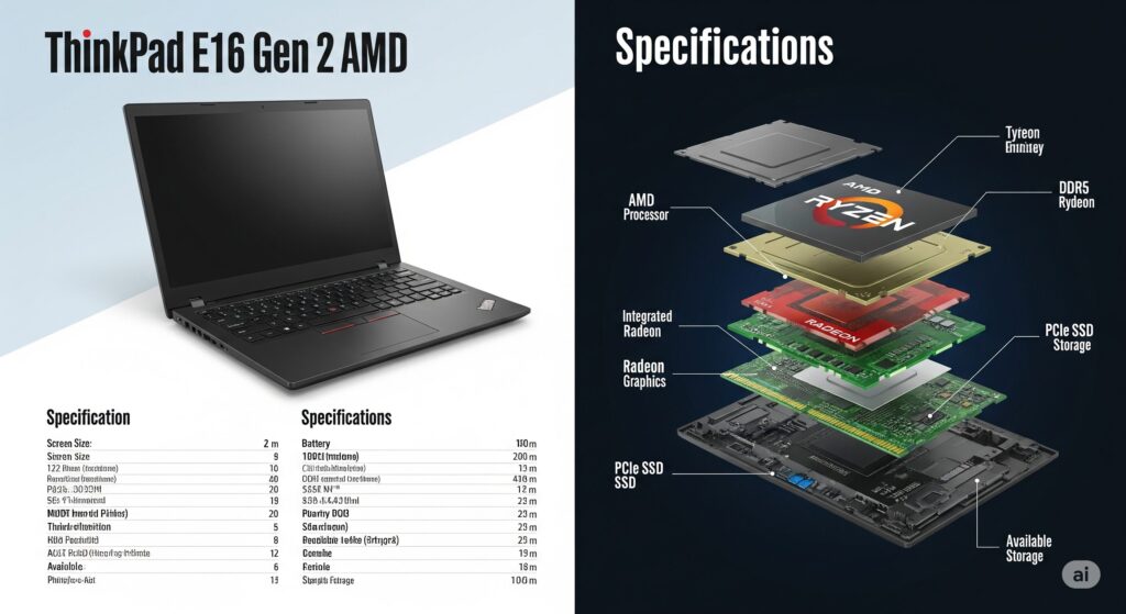 Thinkpad E16 Gen 2 AMD の仕様