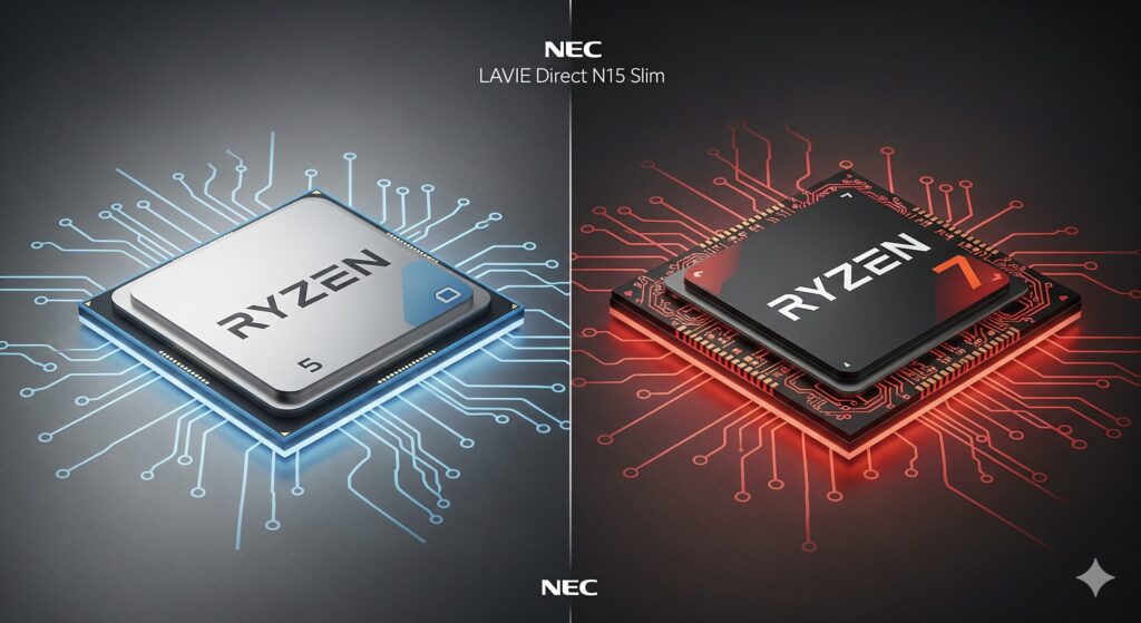 LAVIE Direct N15 Slim-CPU性能比較:Ryzen 5とRyzen 7